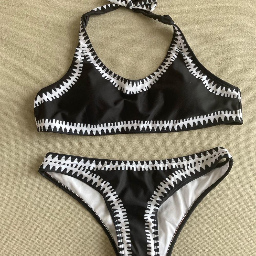 DonnaKisses bikini - black&white geometric print
